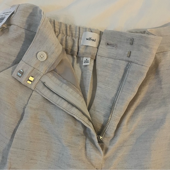 NWT Aritzia Wilfred High Rise "Fable" Linen Shorts, size 8 - Picture 7 of 10